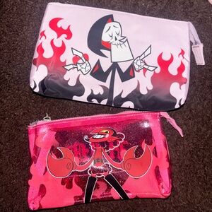 TWO Cartoon Network Makeup Bag Billy & Mandy , Powerpuffgirls